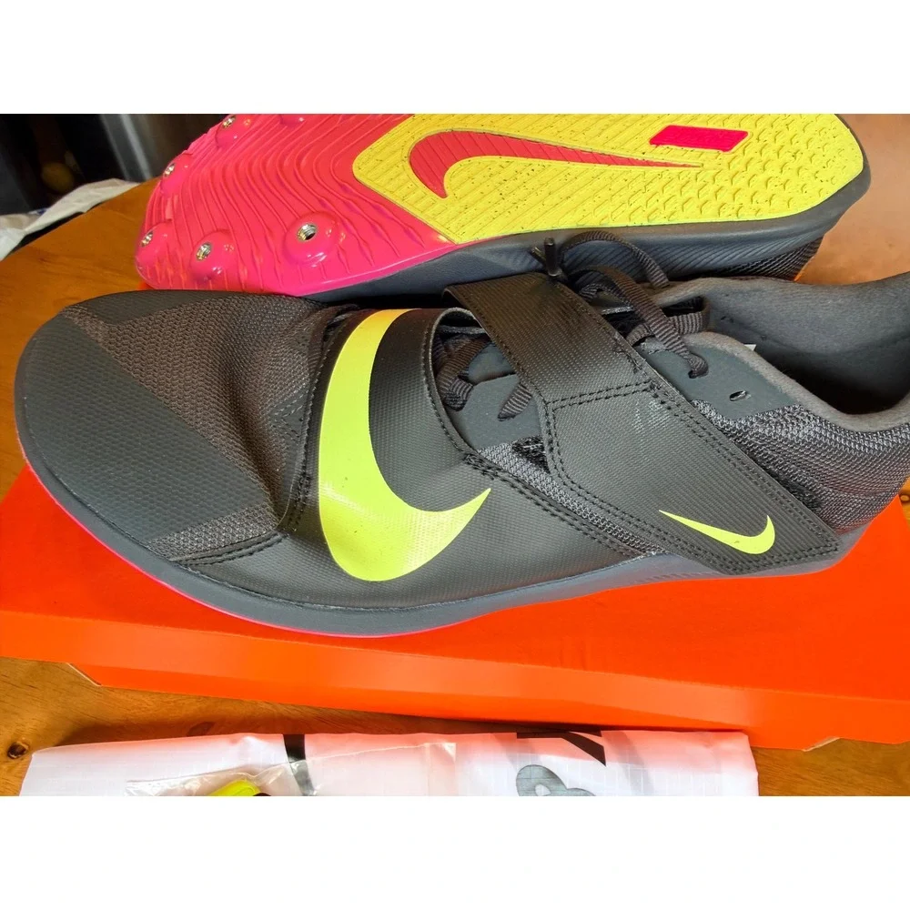 Nike Zoom Rival Jump Men 11 Track Field Spikes Anthracite Pink DR2756-002 NEW